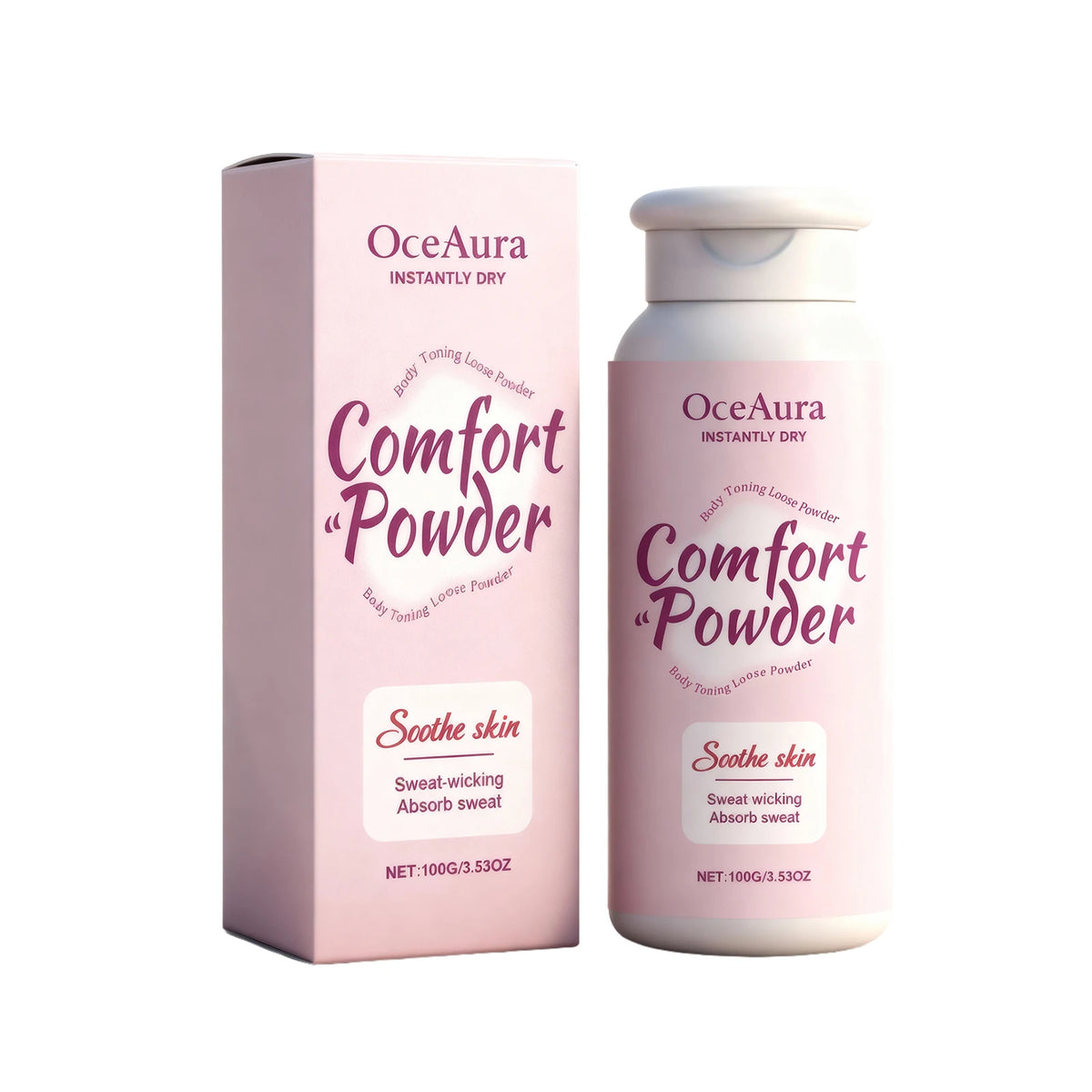 Instant Cooling Body Powder – Sweat-Wicking Anti-Chafe Skin Soothing Powder