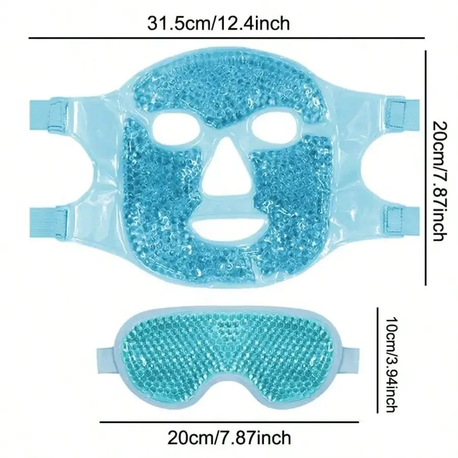 Gel Bead Cooling Ice Face Mask – Hot & Cold Therapy for Face & Eye Care - 5