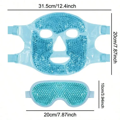 Gel Bead Cooling Ice Face Mask – Hot & Cold Therapy for Face & Eye Care