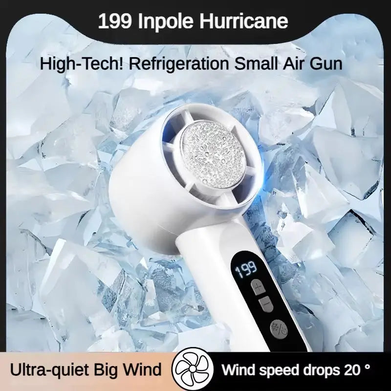 Portable Ice Cooling Handheld Turbo Fan with LED Digital Display - 3