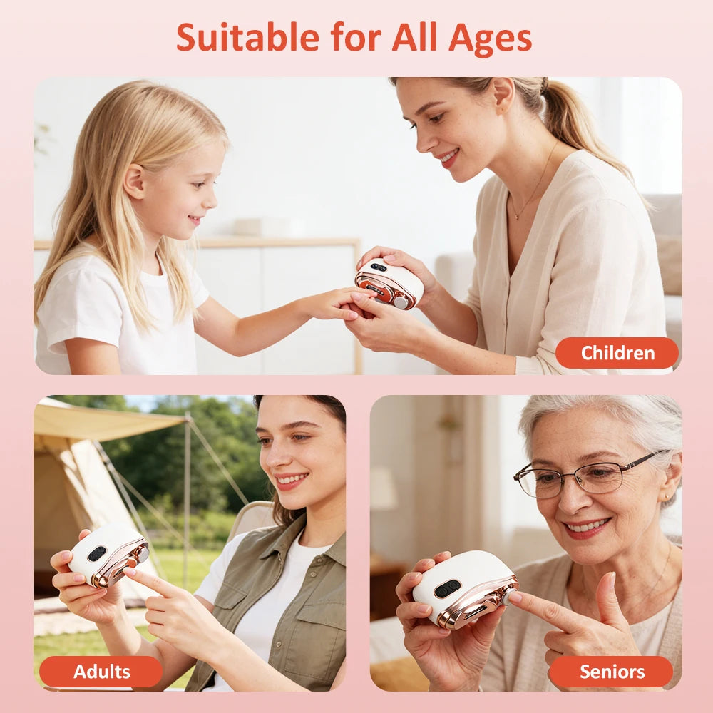 Electric Automatic Nail Trimmer & Polisher with LED Light for Safe Nail Care - 16