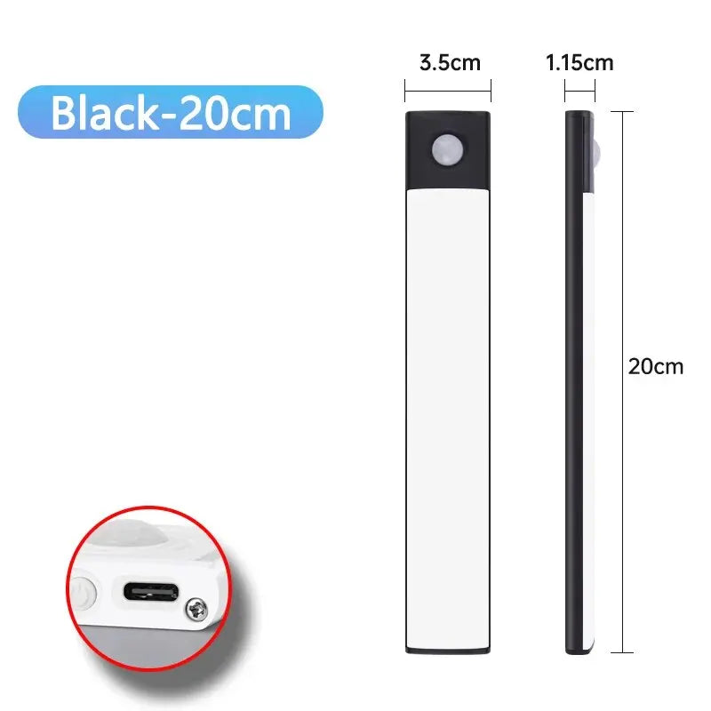 Ultra-Thin Wireless Motion Sensor LED Cabinet Lights - Rechargeable USB Closet Light - 24
