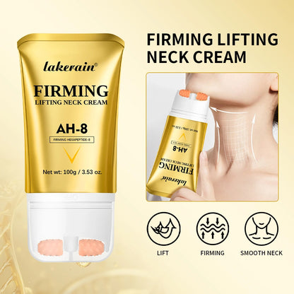 AH-8 Neck Firming Cream & Roller for Wrinkles & Crepey Skin