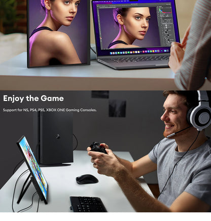 15.6" Full HD Ultra-Slim Portable Monitor - 100% sRGB HDR10 Display