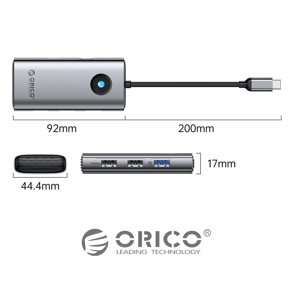 ORICO 10-in-1 USB-C Docking Station 4K HDMI Hub for Laptop & MacBook - 31