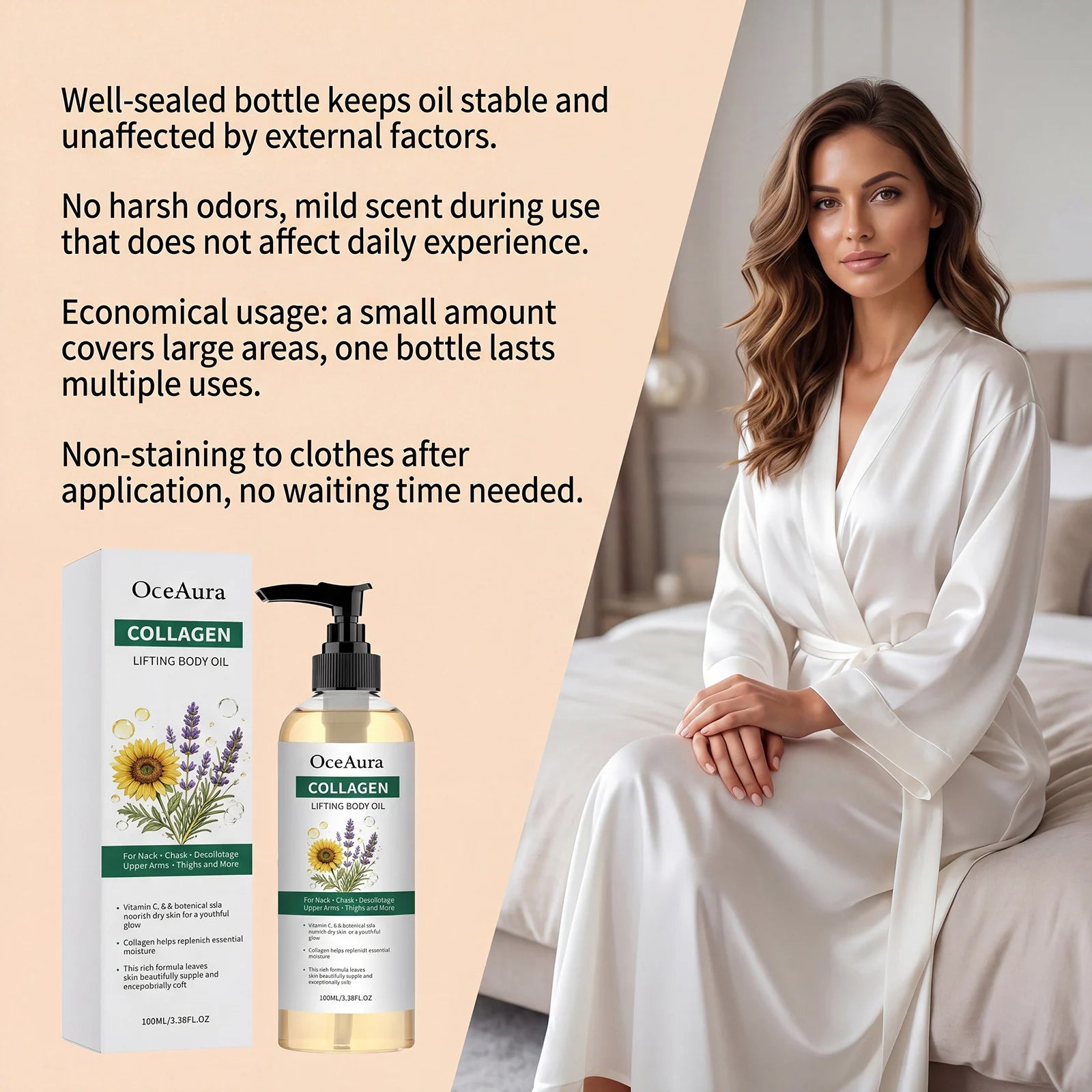 Collagen Lifting Body Oil for Skin Tightening & Deep Hydration - 11