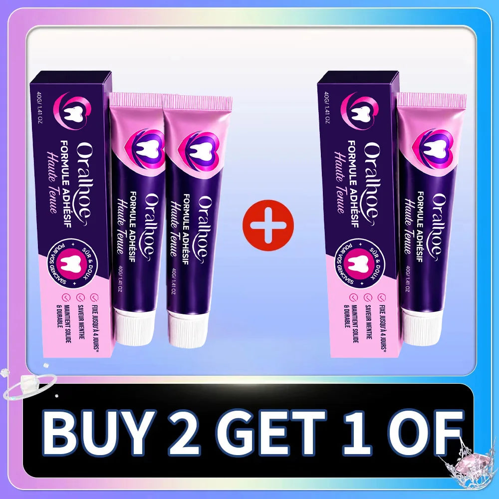 Silicone Denture Reline Cushion - Professional Stabilizing Adhesive Gel