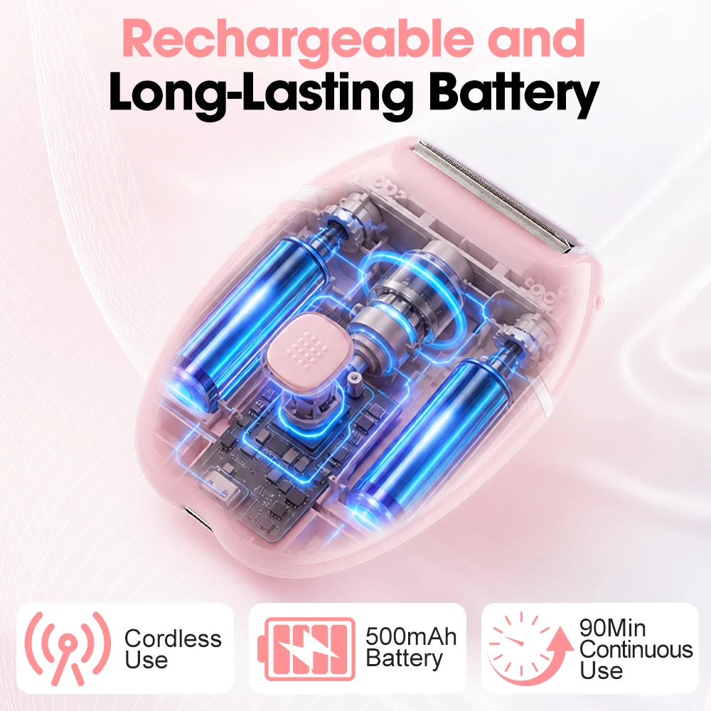 Electric Foil Shaver for Women – Rechargeable Cordless Body Hair Remover