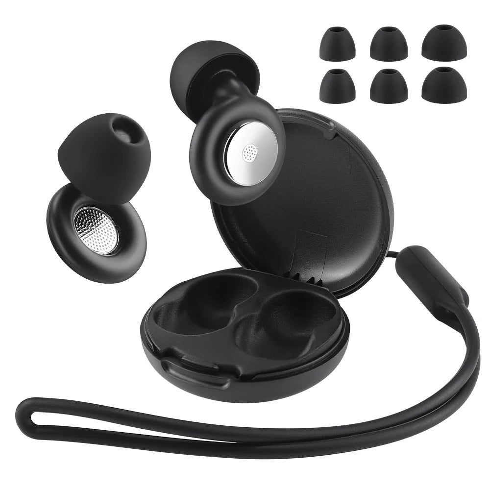 Reusable Noise-Canceling Sleep Earplugs with 4 Silicone Sizes & Travel Case - 7