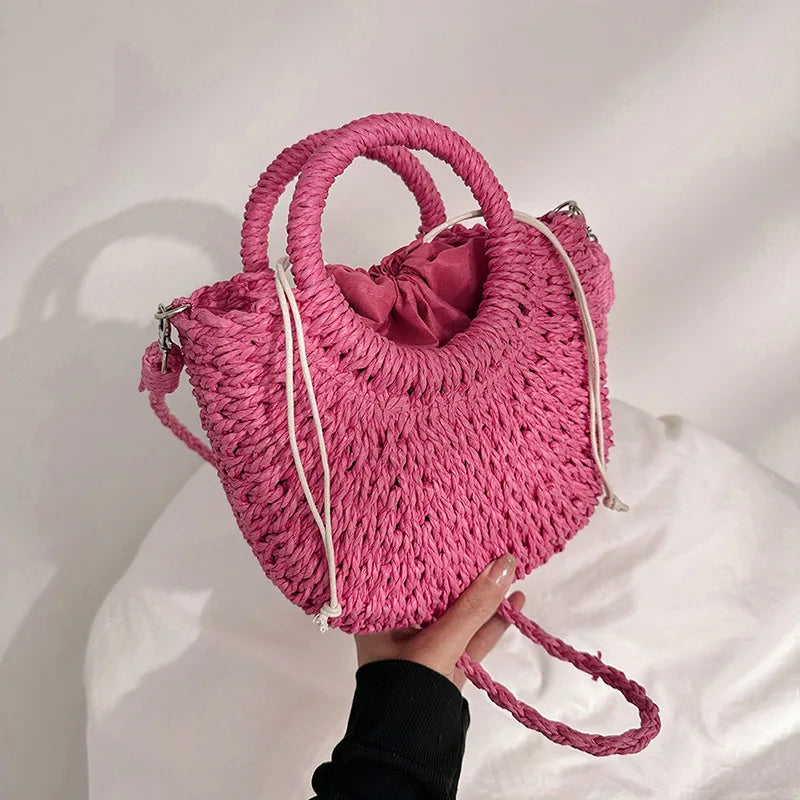 Luxury Woven Half-Moon Bag