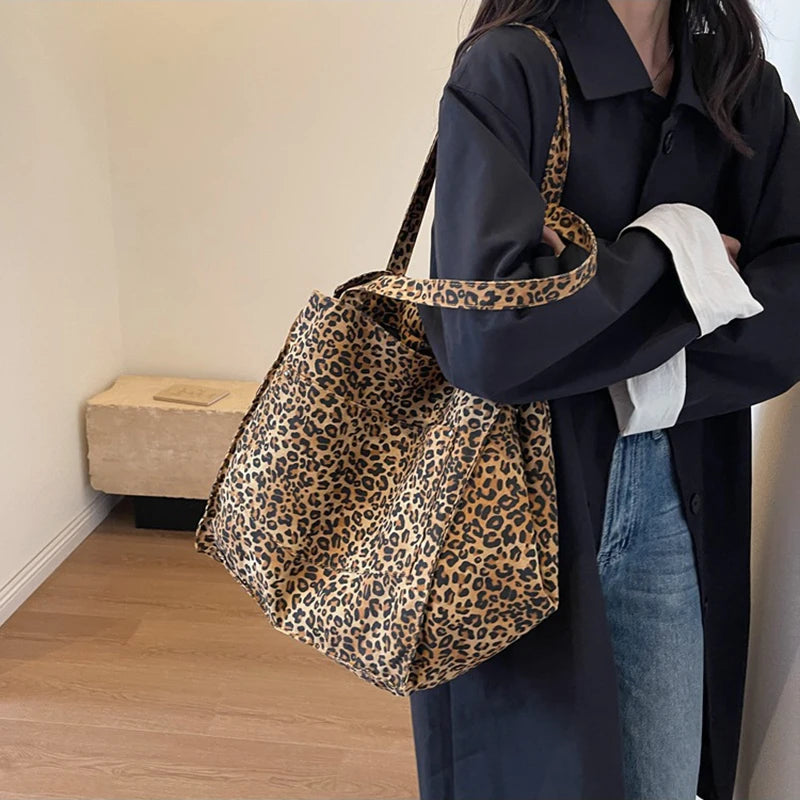 Luxury Leopard Print Tote Bag