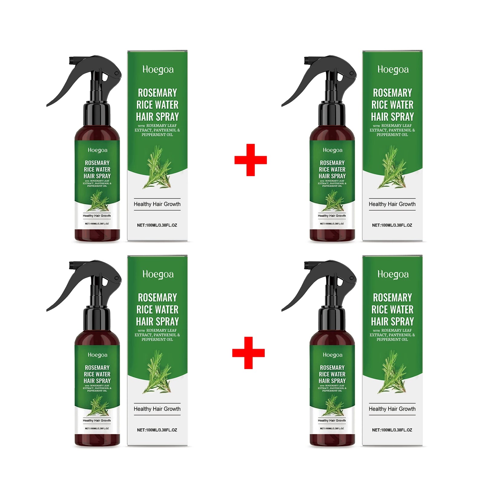 Rosemary Rice Water Hair Growth Spray - Leave-In Conditioner for Damaged Hair - 20
