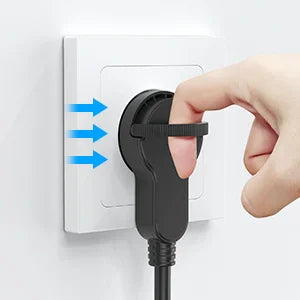 Ultra-Thin Folding Flat Plug 4000W - Space Saving Wall Power Connector - 12