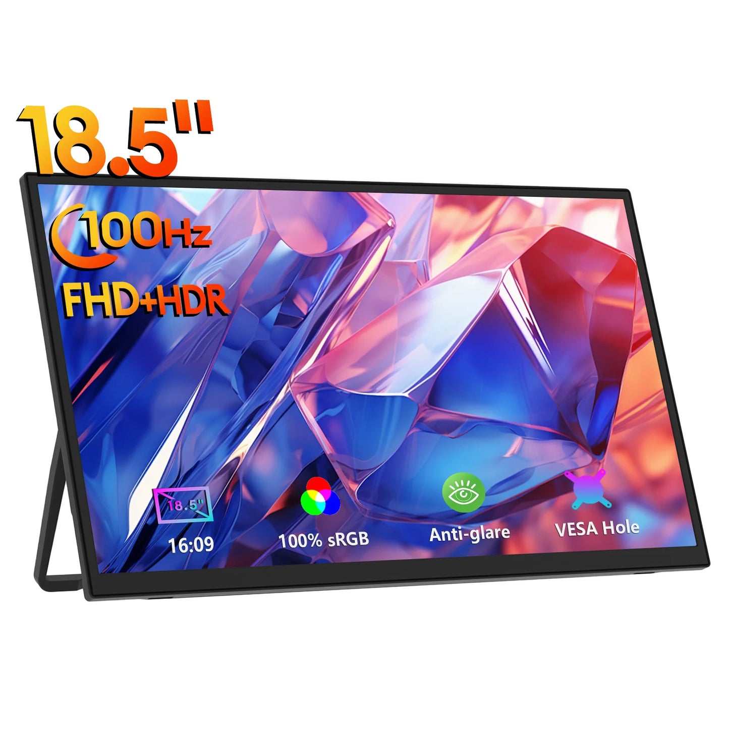 18.5" Ultra-Thin 100Hz Portable Gaming Monitor - 1080P IPS Display