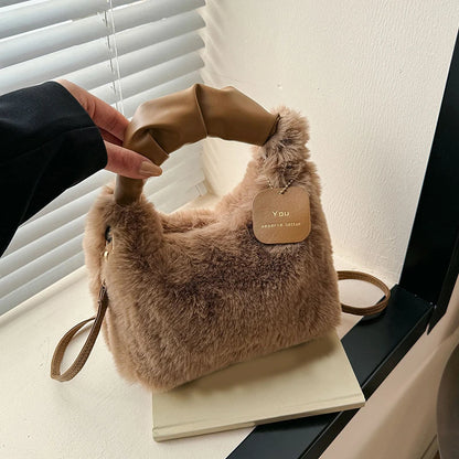 Luxury Plush Ruched Handbag