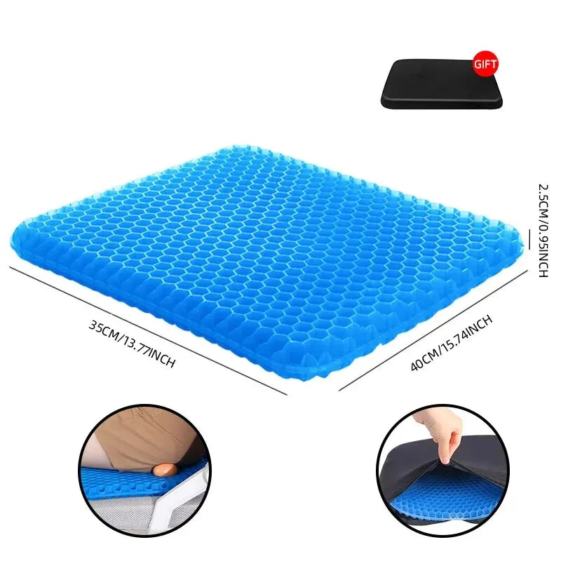 Breathable Honeycomb Gel Seat Cushion for Tailbone & Back Pain Relief - 18