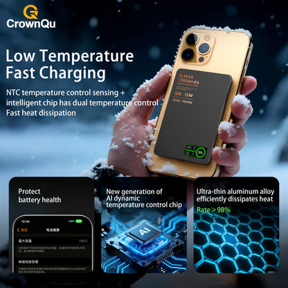 Magnetic 3-in-1 Wireless Power Bank 10000mAh Fast Charging for iPhone