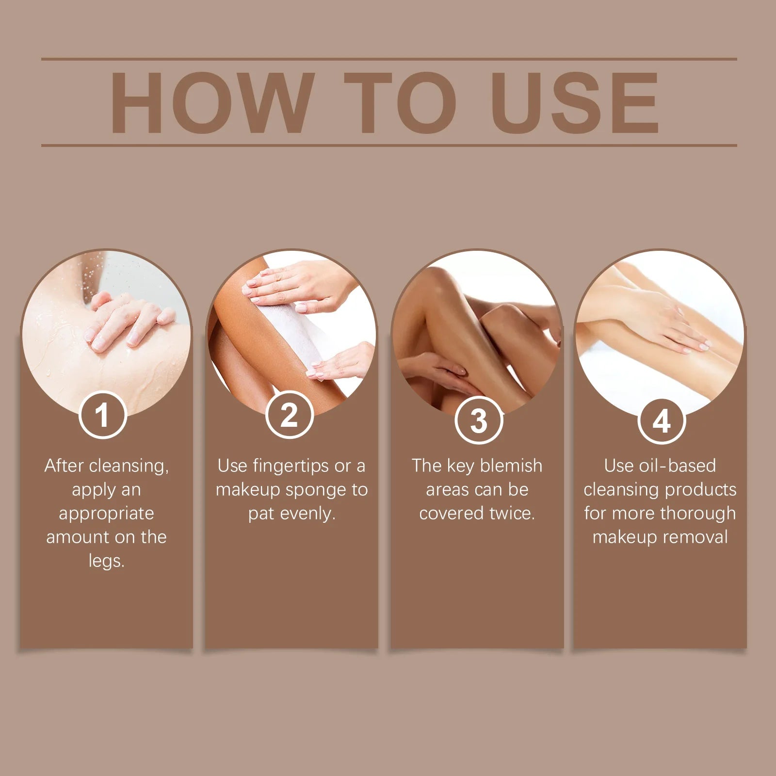 Waterproof Leg Foundation & Body Concealer - Flawless Coverage Cream - 13