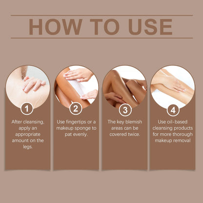 Waterproof Leg Foundation & Body Concealer - Flawless Coverage Cream