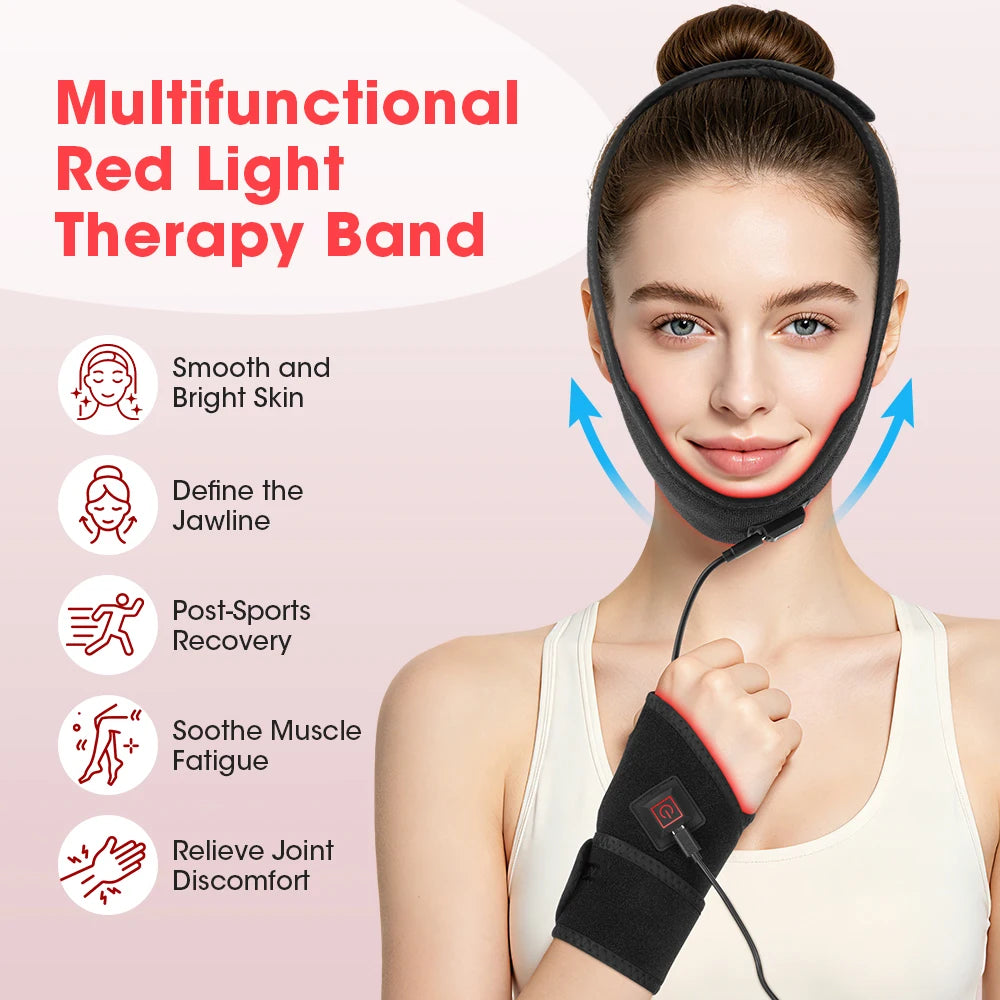 Red & Infrared Light Therapy Belt for Face Neck and Body Pain Relief - 5