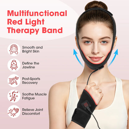 Red & Infrared Light Therapy Belt for Face Neck and Body Pain Relief