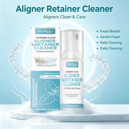 Aligner and Retainer Cleaning Foam Mousse with Whitening Effect