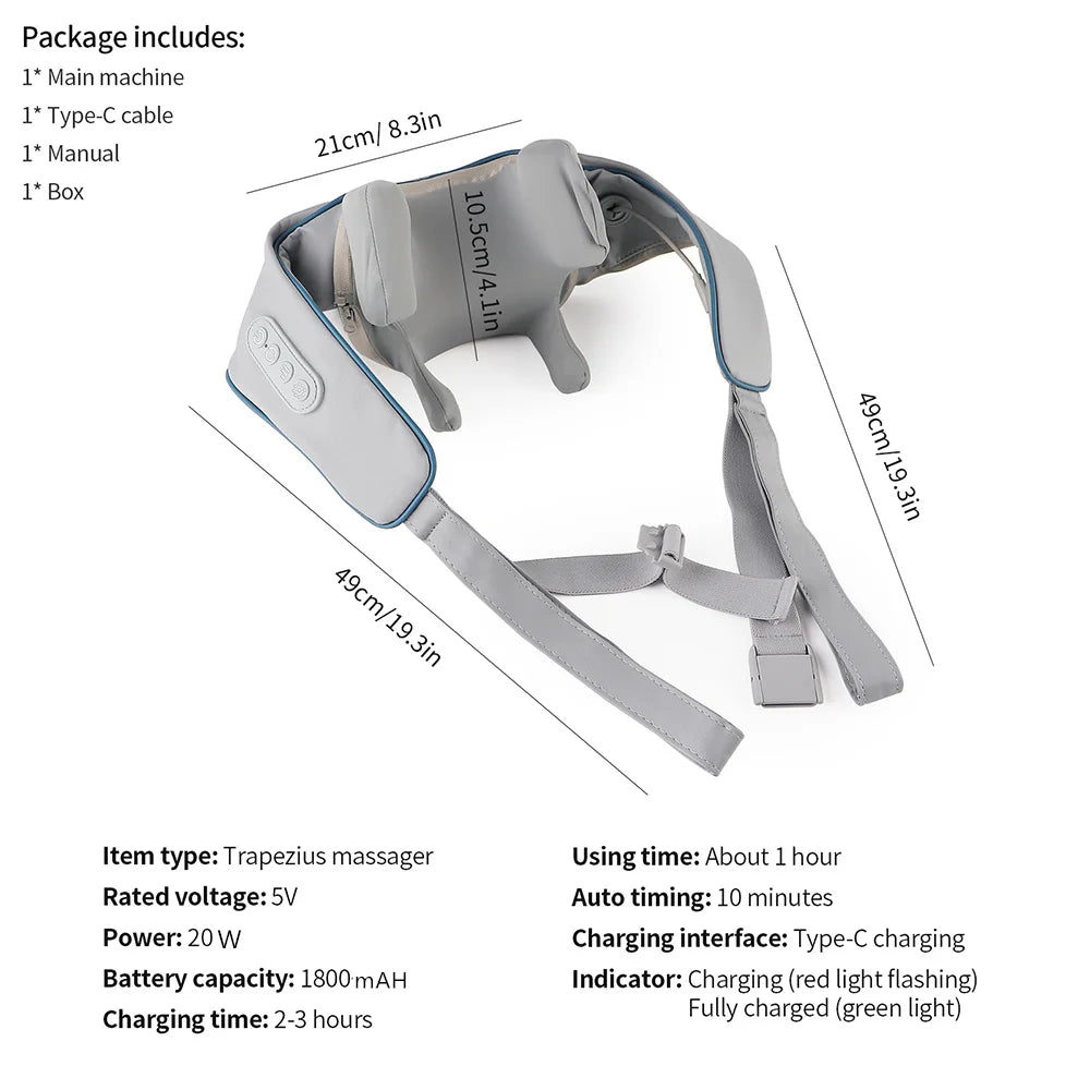 Brushless Neck & Shoulder Massager for Deep Trapezius Relief