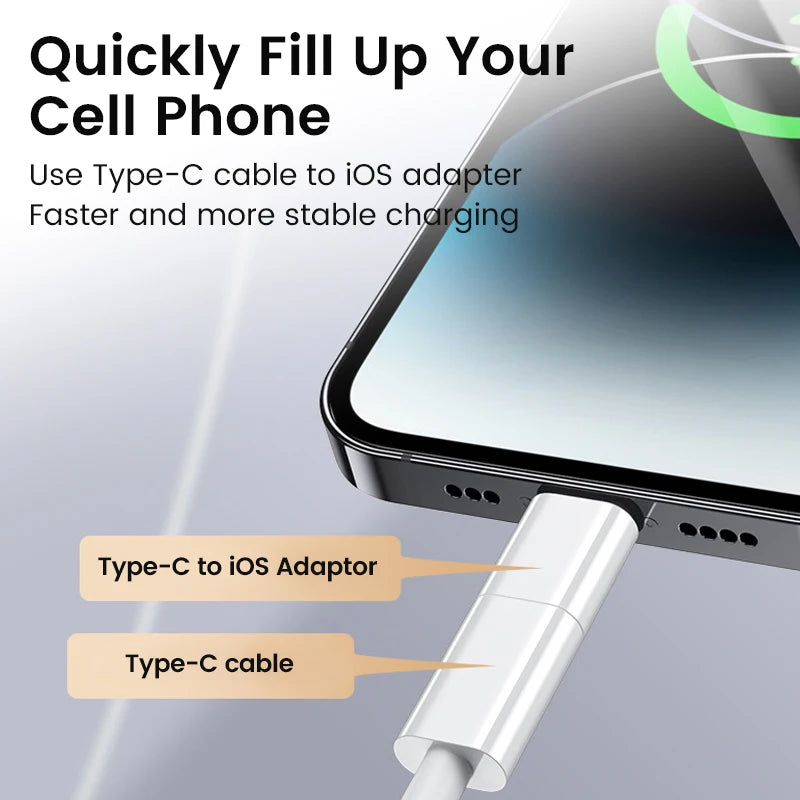USB-C Male to Lightning Female Fast Charging Adapter Converter