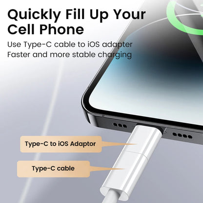 USB-C Male to Lightning Female Fast Charging Adapter Converter