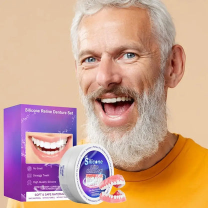 Silicone Denture Reliner Kit - Comfortable Temporary Teeth Whitening & Fit Set