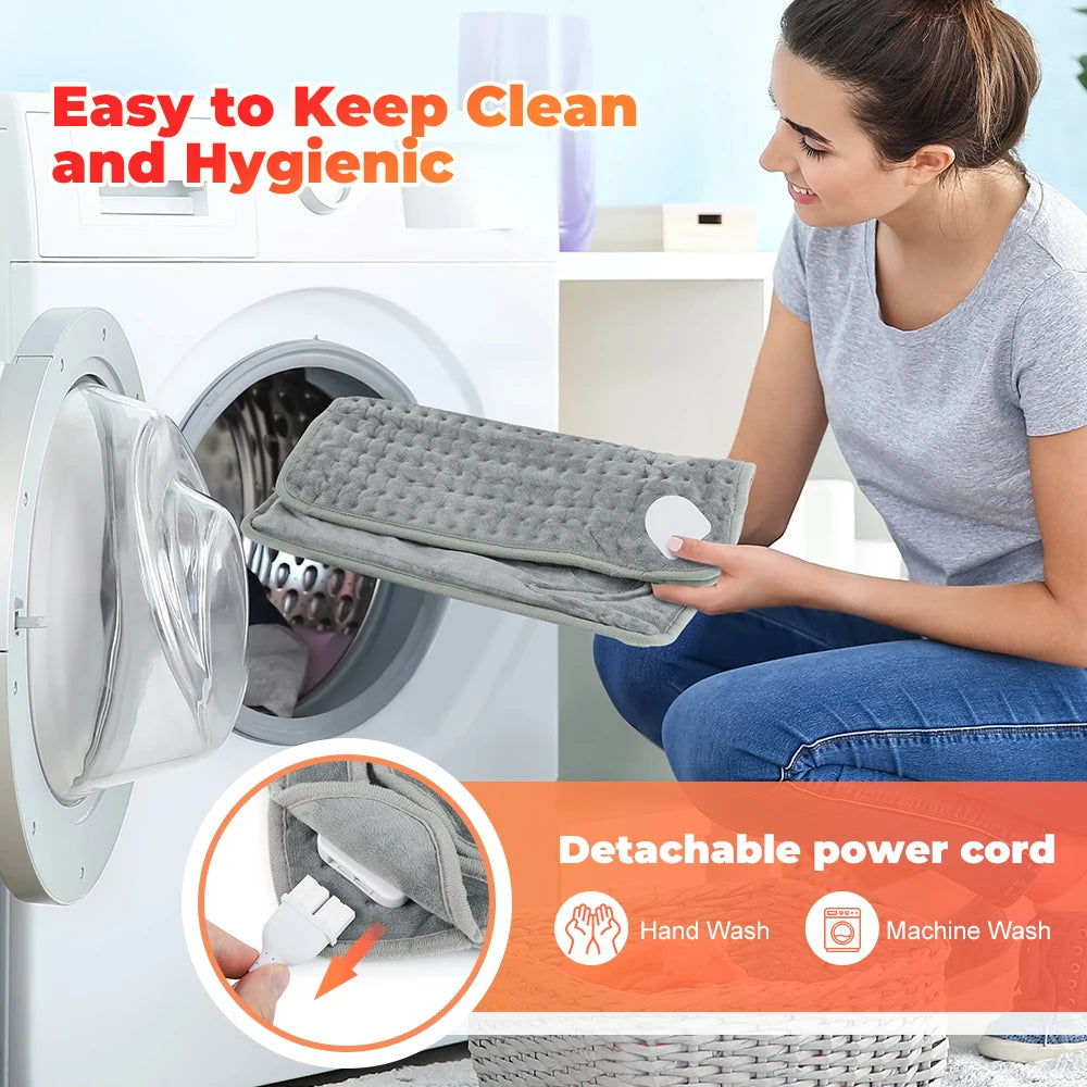 Electric Heated Foot Warmer - Adjustable Temperature & Timer Desk Heating Pad