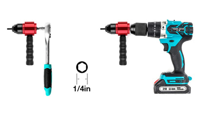 Electric Rivet Nut Gun Adapter for Drill - M3 M4 M5 M6 M8 Riveting Tool Kit