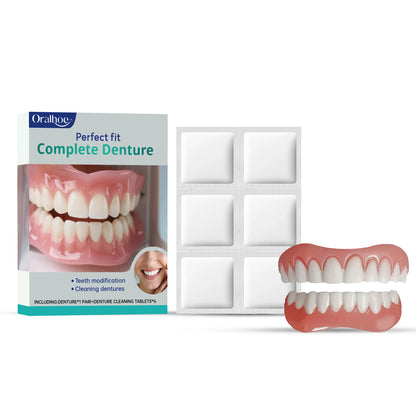 Cosmetic Temporary Denture Kit - Realistic Upper & Lower Smile Veneer