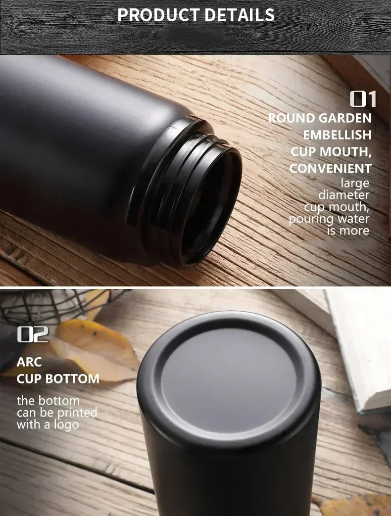 Portable Stainless Steel Sports Water Bottle - 700ml Leak-Proof Flask - 15