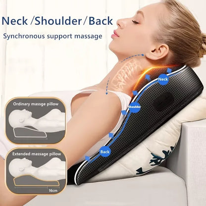 Electric Neck & Back Massage Pillow with Heat & Deep Tissue Kneading