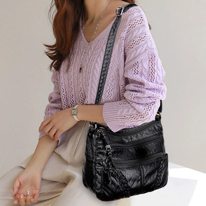 Luxury Vintage Leather Bucket Bag