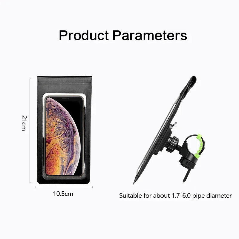 Waterproof 360° Rotating Bike Phone Mount for 6.5-inch Smartphones - 11