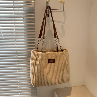 Luxury Casual Corduroy Tote