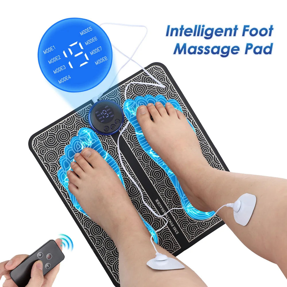 EMS Electric Foot Massager Pad - Pain Relief & Muscle Stimulator