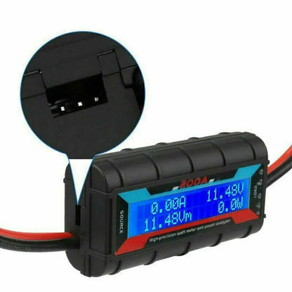 200A LCD Digital Watt Meter & Power Analyzer for RC Battery & Solar Systems