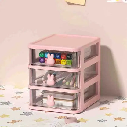 2-5 Tier Clear Desktop Drawer Organizer for Desk & Vanity