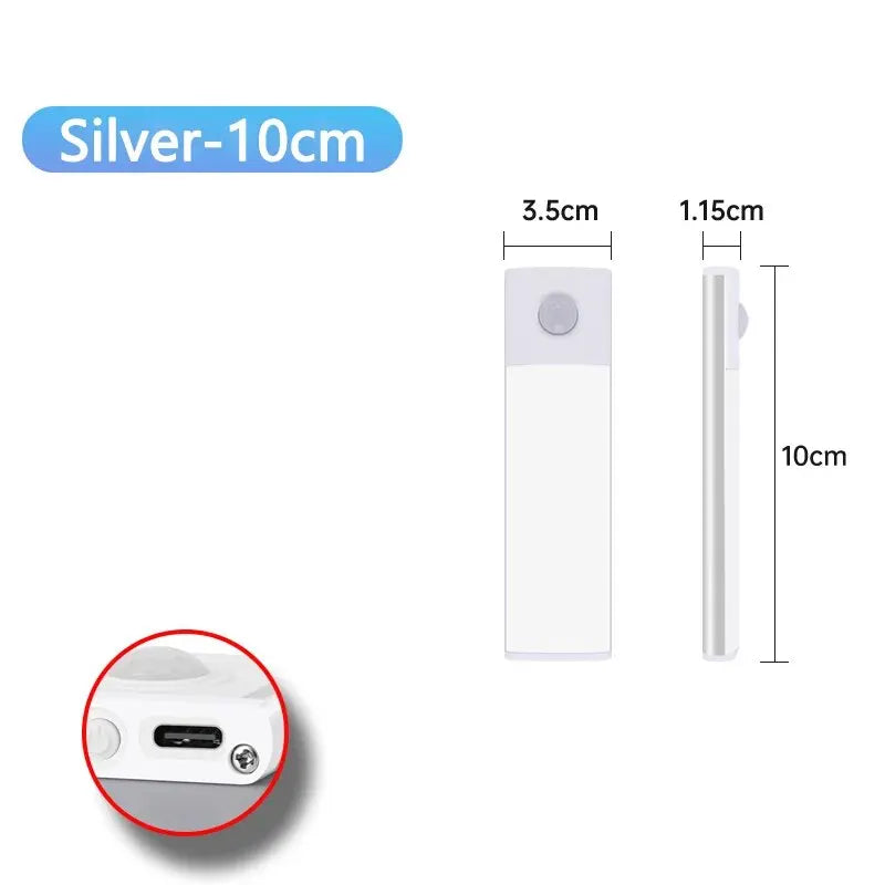 Ultra-Thin Wireless Motion Sensor LED Cabinet Lights - Rechargeable USB Closet Light - 26