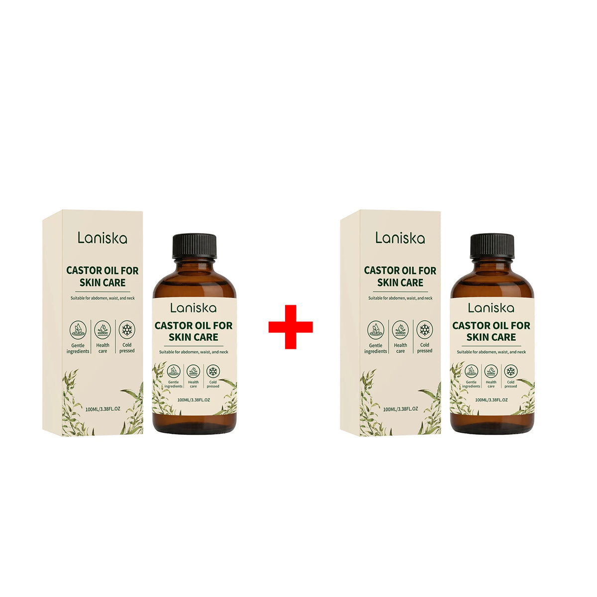 Pure Cold-Pressed Castor Oil for Deep Skin Hydration and Body Massage