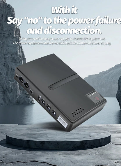 Mini Portable UPS Backup Power Supply for WiFi Routers & Security Cameras