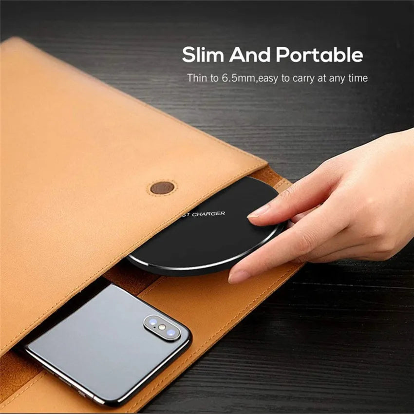 15W Fast Wireless Charging Pad - Slim Qi-Certified Charger for All Devices - 5