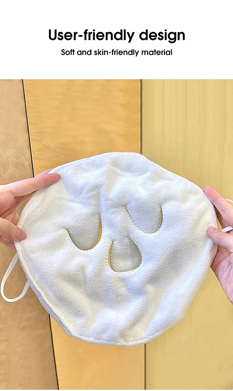 Reusable Hot & Cold Compress Face Towel – Steam Heating Spa Facial Mask