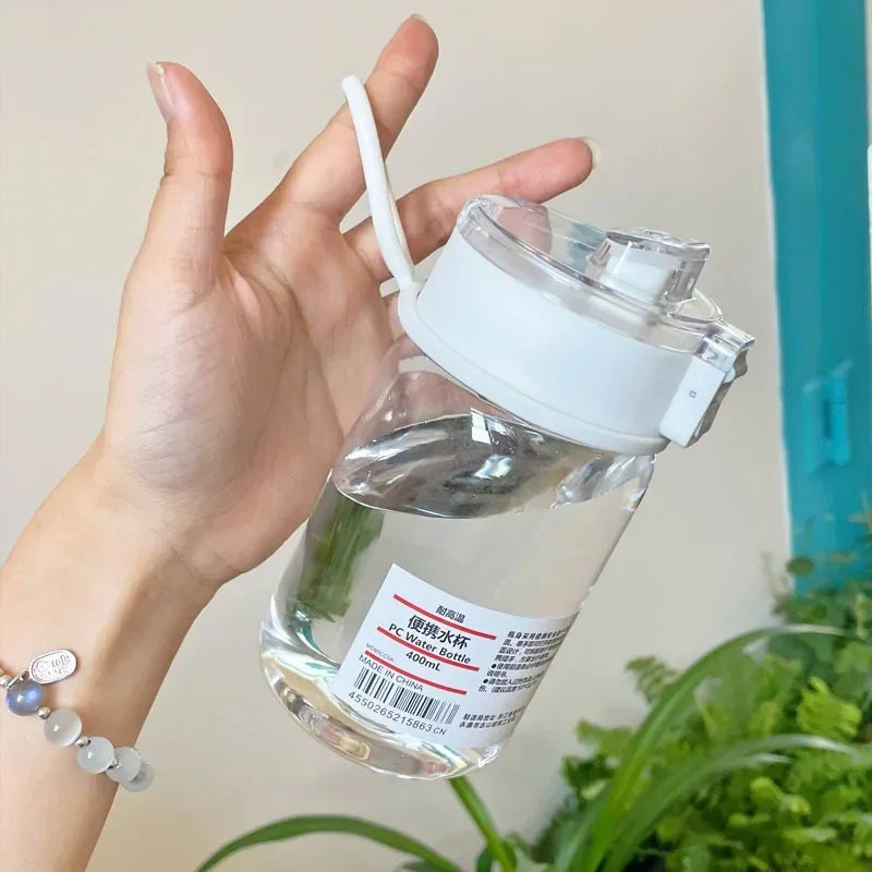 Clear Motivational Sports Water Bottle with Time Scale & Tea Infuser - 14