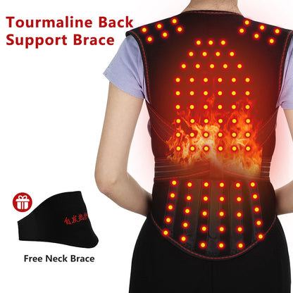 Self-Heating Tourmaline Magnetic Back & Waist Support Brace for Pain Relief