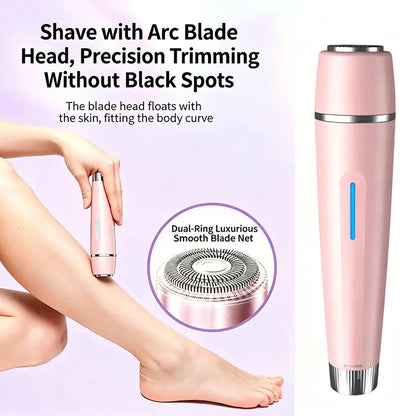 3-in-1 Waterproof Electric Lady Shaver & Painless Hair Removal Trimmer