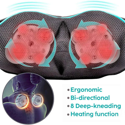 Shiatsu Neck & Shoulder Massager with Heat - Electric Back Massage